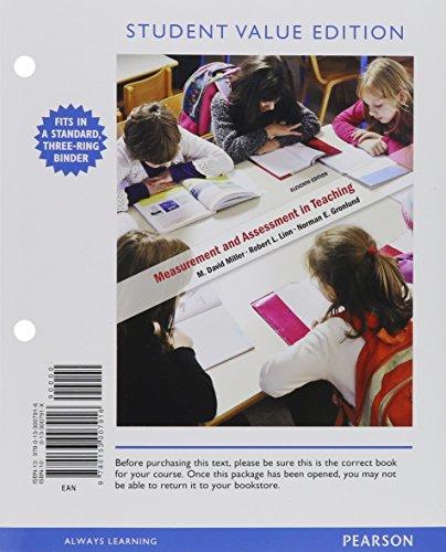 Book Measurement and Assessment in Teaching, Student Value Edition free