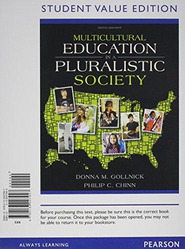 Book Multicultural Education in a Pluralistic Society, Student Value Edition Plus NEW MyEducationLab with Pearson eText -- Access Card Package free