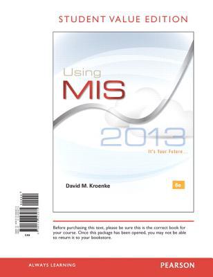 Book Using MIS, Student Value Edition (6th Edition) free