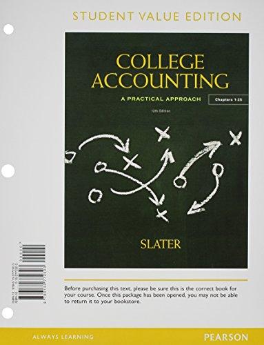 Book College Accounting Chapters 1-25, Student Value Edition Plus NEW MyAccountingLab with Pearson eText -- Access Card Package (12th Edition) free