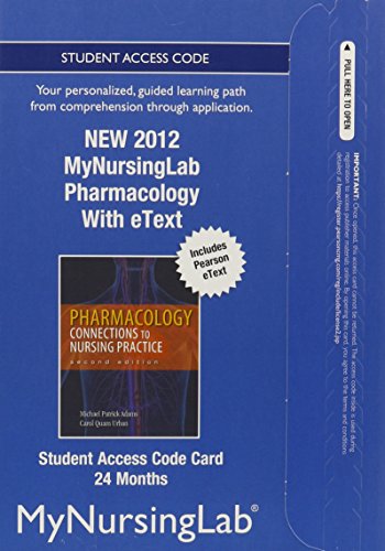 Book Pharmacology Connections To Nursing Practice New Mynursinglab With Pearson Etext Access Card (24-month Access) free
