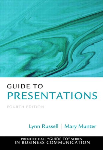 Book Guide to Presentations (2-downloads) (Guide to Series in Business Communication) free