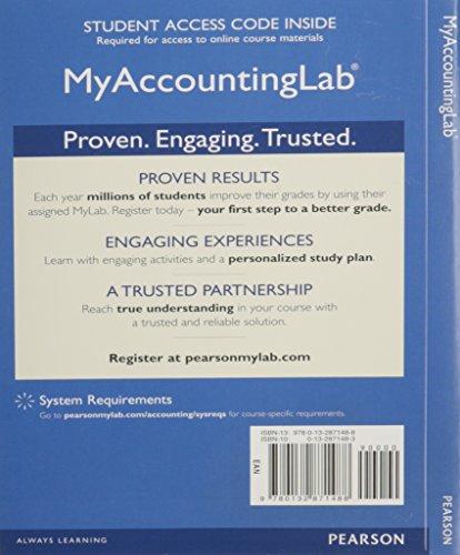 Book NEW MyLab Accounting with Pearson eText -- Access Card -- for Introduction to Management Accounting free