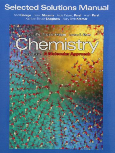 Book Selected Solutions Manual for Chemistry: A Molecular Approach, First Canadian Edition free