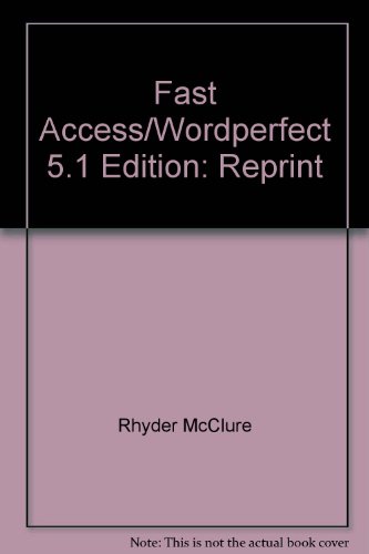 Book Fast Access/wordperfect 5.1 free