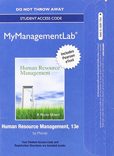 Book Human Resource Management New Mymanagementlab With Pearson Etext Access Card free