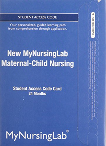 Book New Mynursinglab -- Access Card -- For Maternal-child Nursing (24-month Access) free