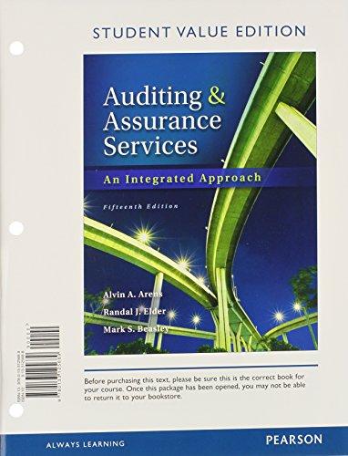 Book Auditing and Assurance Services, Student Value Edition (15th Edition)- Standalone Book free