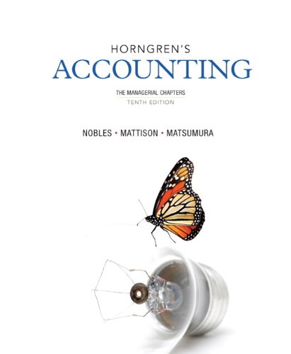 Book Horngren's Accounting, The Managerial Chapters and NEW MyAccountingLab with eText -- Access Card Package (10th Edition) free
