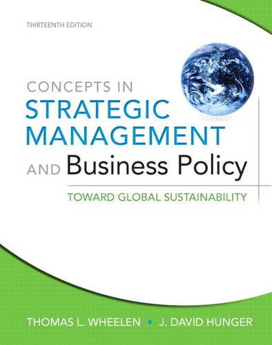 Book Concepts in Strategic Management and Business Policy: Toward Global Sustainability Plus MyManagement with Pearson eText free