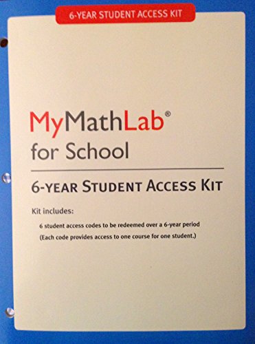 Book MyMathLab for School, Single Student, 6-yr. Access free