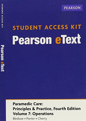 Book Paramedic Care: Principles & Practice,:Volume 7, Pearson eText -- Access Card free