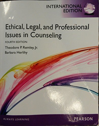 Book Ethical, Legal, and Professional Issues in Counseling International Edition free