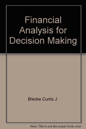 Book Financial analysis for decision making free