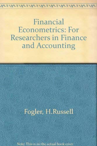 Book Financial Econometrics for Researchers in Finance and Accounting free