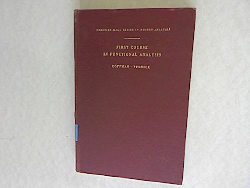 Book First Course In Functional Analysis free