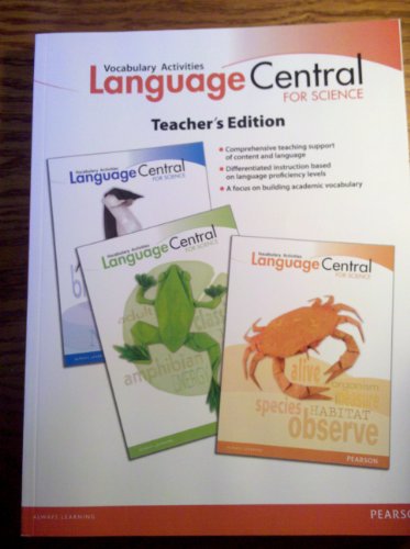 Book Language Central for Science, Vocabulary Activities, Teacher's Edition, 3-5 free
