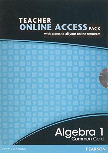 Book HIGH SCHOOL MATH 2012 COMMON CORE ALGEBRA 1 TEACHER ONLINE ACCESS PACK GRADE 8/9 free