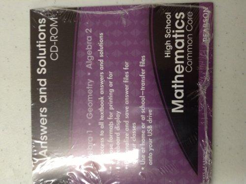 Book High School Mathematics Common Core Answers and Solutions Cdrom (Pearson Common Core Mathematics Algebra 1 - Geometry - Algebra 2) free