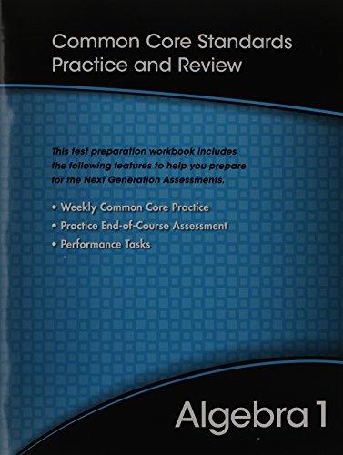 Book HIGH SCHOOL MATH 2012 COMMON-CORE ALGEBRA 1 TEST PREP WORKBOOK GRADE 8/9 free