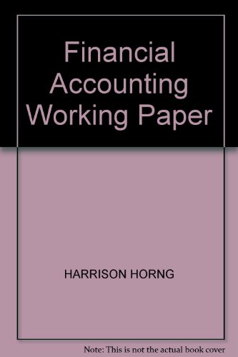 Book Financial Accounting Working Paper free