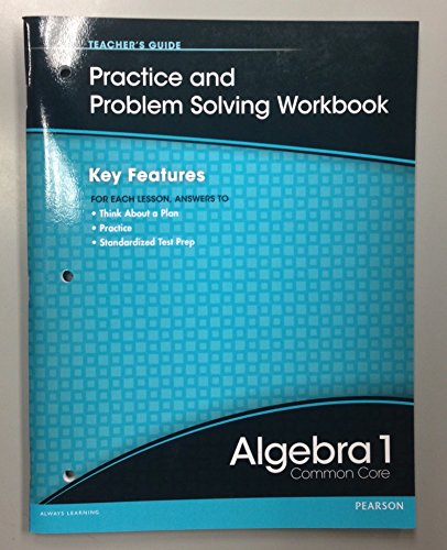 Book Pearson Algebra 1 (Common Core) - (Teacher's Guide) Practice and Problem Solving Workbook free