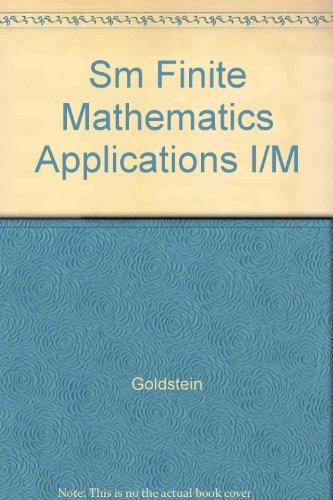 Book Sm Finite Mathematics Applications I/M free