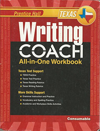 Book Prentice Hall Texas Writing Coach All-In-One Workbook: Grade 8 free