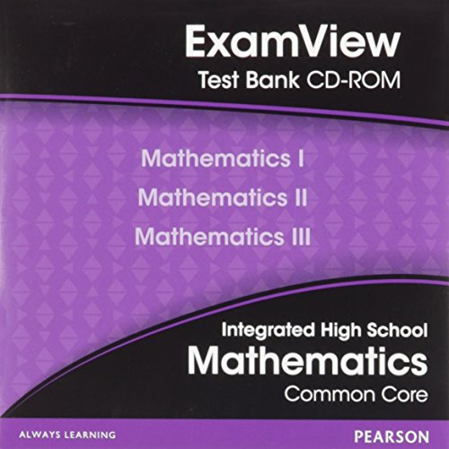 Book HIGH SCHOOL MATH 2014 COMMON CORE INTEGRATED MATH EXAMVIEW CD GRADES 8/11 free
