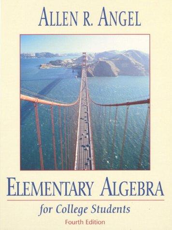 Book Elementary Algebra for College Students free