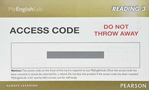Book MyLab English Reading 3 (Student Access Code) free