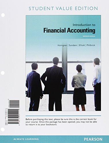 Book Introduction to Financial Accounting, Student Value Edition free