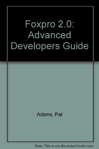 Book Foxpro 2.5 Advanced Developer's Handbook/book And Disk free