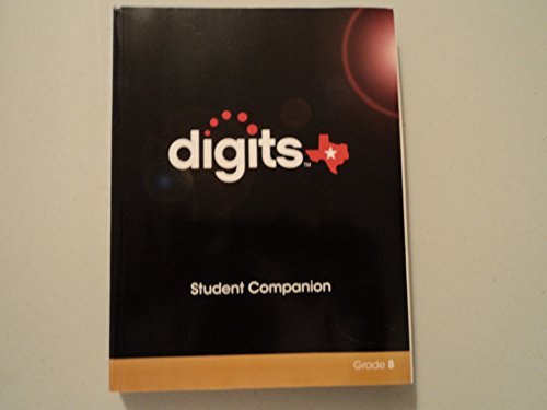 Book Digits, Student Companion, Grade 8, Texas Edition, 9780133263954, 0133263959 free