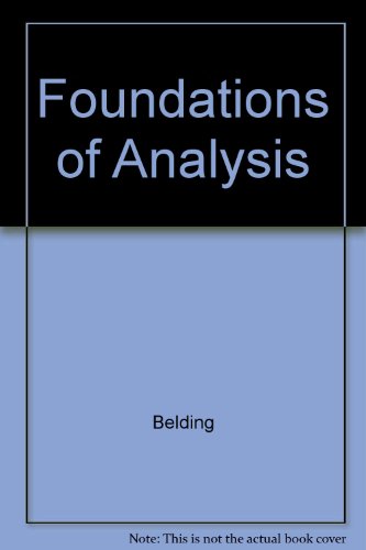 Book Foundations of Analysis free
