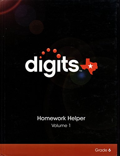 Book Digits Texas Homework Helper, Volume 1 Grade 6 free