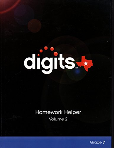 Book Digits Texas Homework Helper Grade 7, Volume 2 free