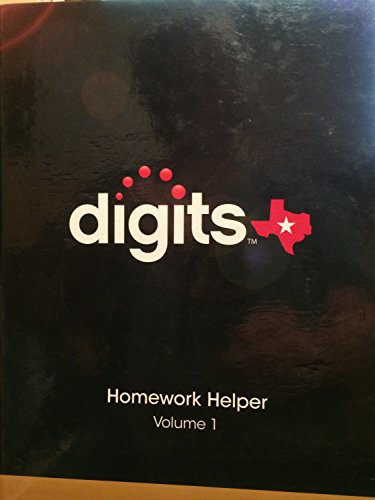Book Digits Homework Helper Texas Volume 1 Grade 8 free