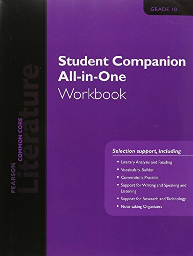 Book PN LITERATURE 2015 COMMON CORE STUDENT COMPANION ALL-IN-ONE WORKBOOK GRADE 10 free