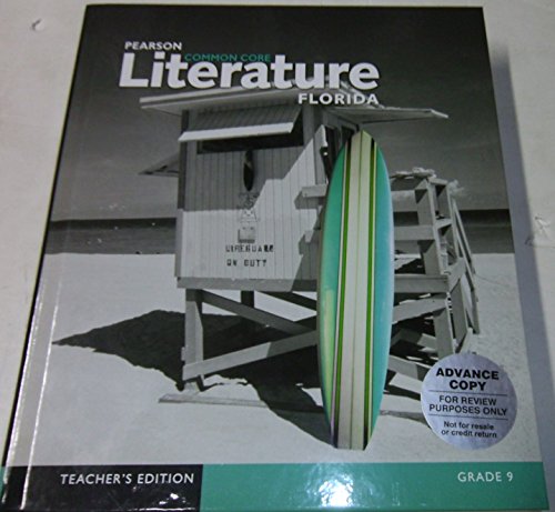 Book Pearson Common Core Literature Grade 9 Florida Teacher Edition free