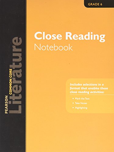 Book PN LITERATURE 2015 COMMON CORE CLOSE READING NOTEBOOK GRADE 06 free