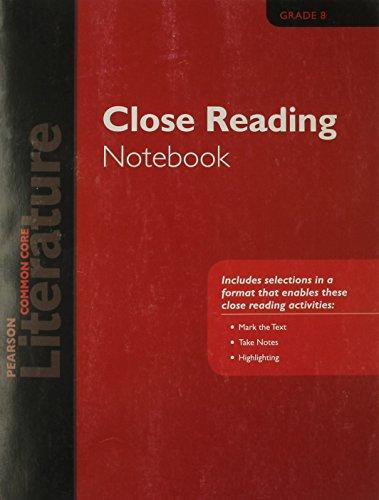Book Pearson Literature 2015 Common Core Close Reading Notebook Grade 08 free