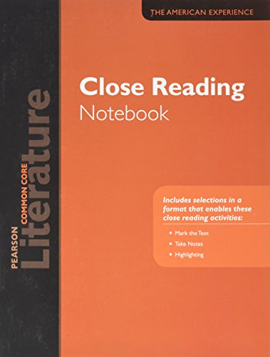 Book Pearson Literature 2015 Common Core Close Reading Notebook, Grade 11 (The American Experience) free