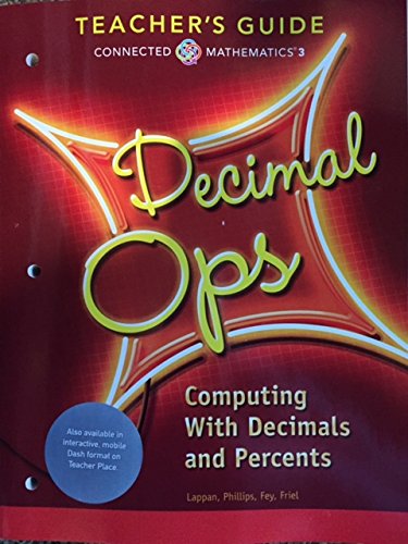 Book Connected Mathematics 3 Decimal Ops Teacher's Guide Computing With Decimals and Percents free
