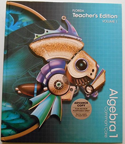 Book Pearson Algebra 1 Florida Common Core Teacher's Edition: Volume 1 free