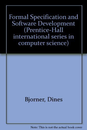 Book Formal Specification and Software Development (Mathematics and Its Applications) free
