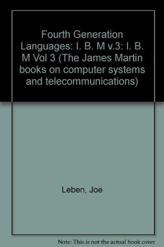 Book Fourth Generation Languages: 4Gls from IBM free