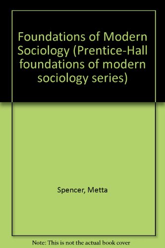 Book Foundations of modern sociology (Prentice-Hall foundations of modern sociology series) free