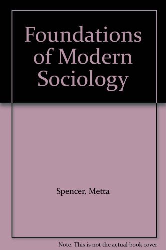 Book Foundations Of Modern Sociology free