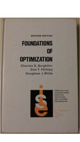 Book Foundations of Optimization (Prentice-Hall international series in industrial and systems engineering) free